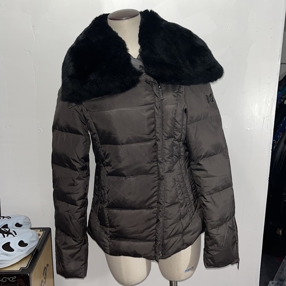 Real fur and real down coat by dawn levy size small - Picture 2 of 13